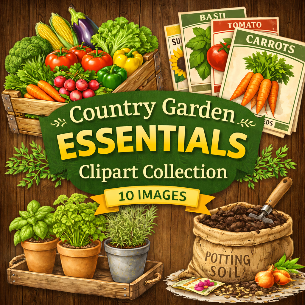 Country Garden Essentials Clipart