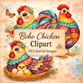 Boho Chicken Clipart